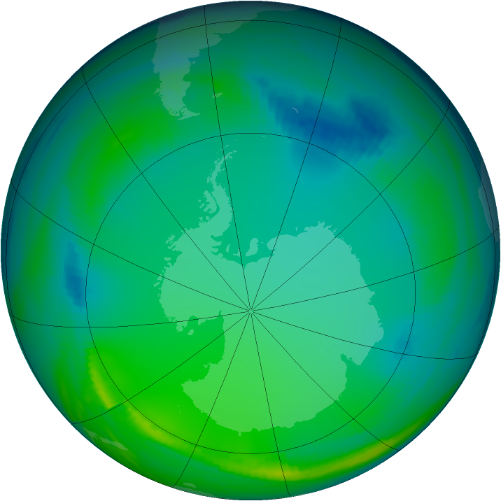 Ozone Map 1998-07-02